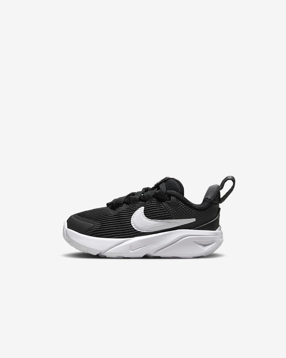 Nike Star Runner 4 耐克摘星号婴童运动鞋 - 黑/煤黑/白色
