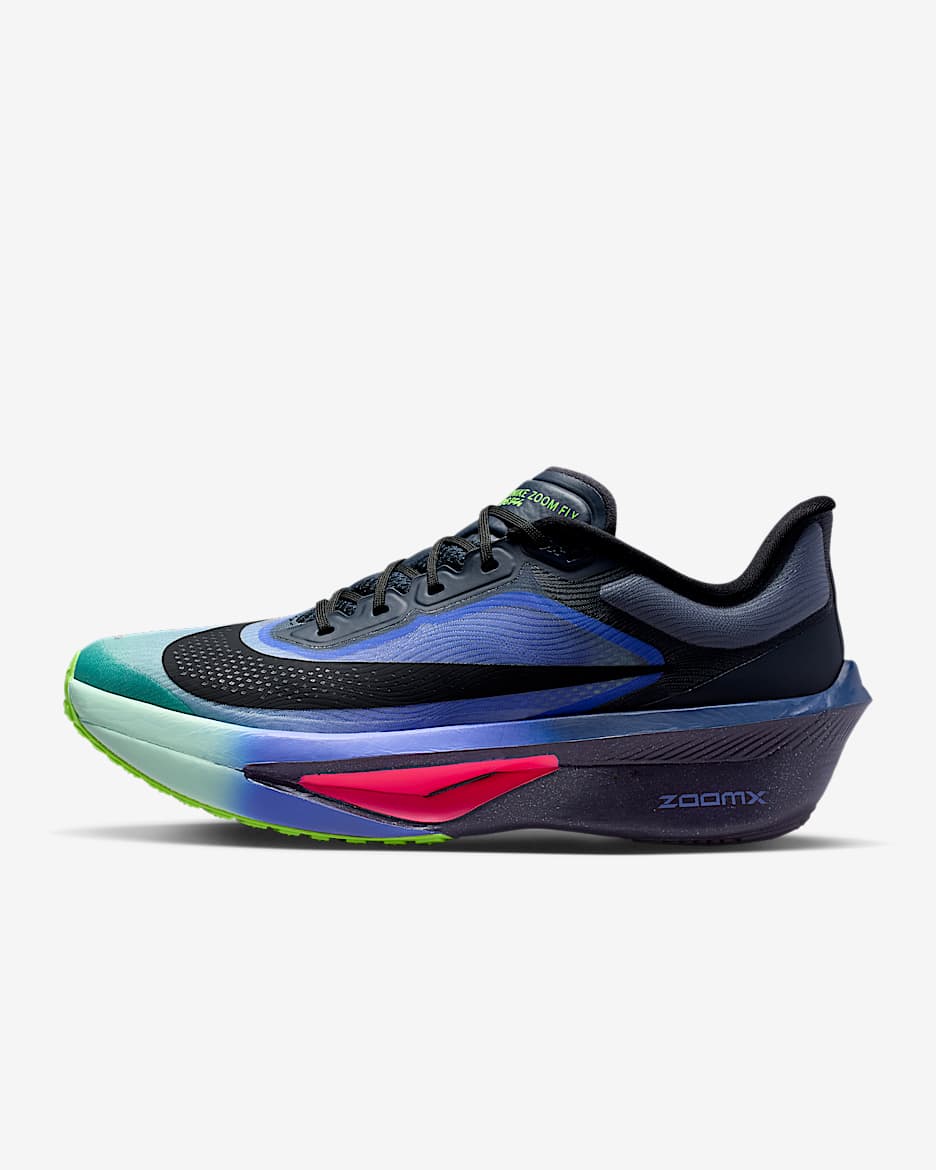 Nike Zoom Fly 6 男子公路跑步鞋 - 暗蓝黑/赛车蓝/上升翠绿/黑