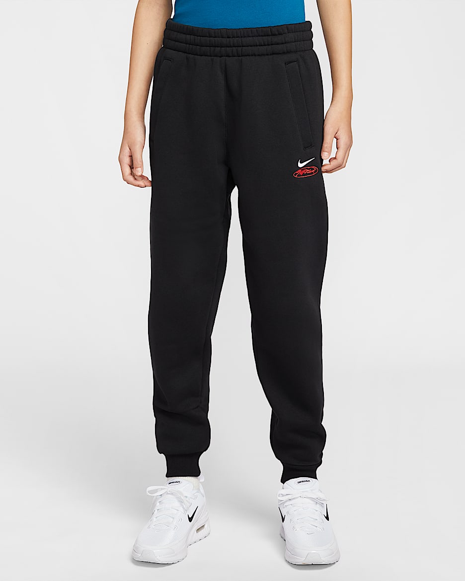 Nike Sportswear Club Fleece 大童加绒长裤 - 黑