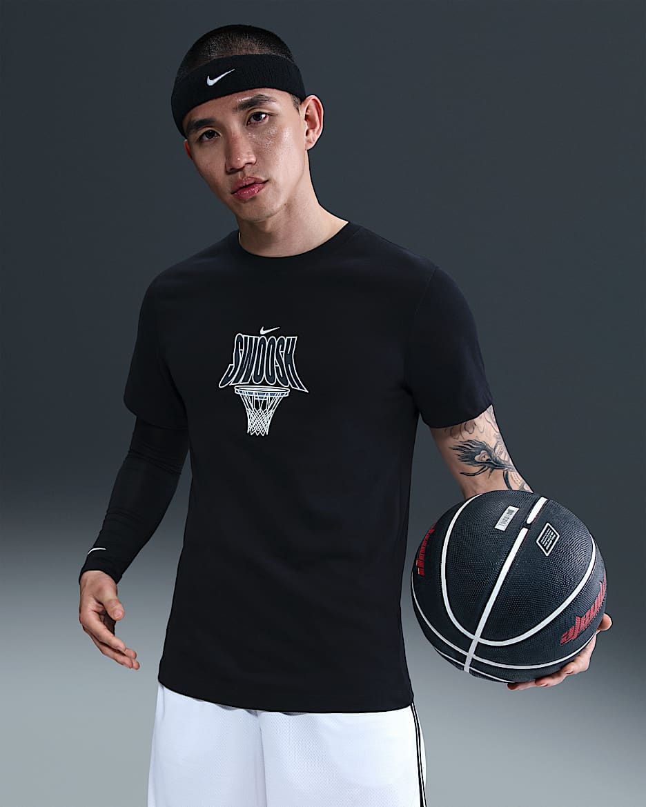 Nike Dri-FIT 男子速干篮球T恤 - 黑