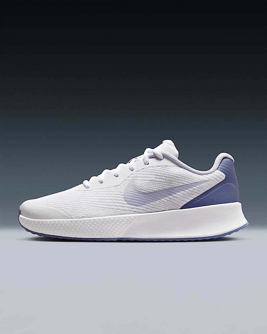 Nike Vapor Lite 3 女子硬地球场网球鞋 - 白色/世界靛青/幻影