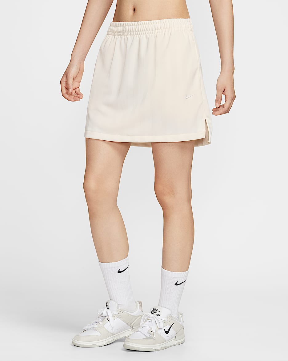 Nike Sportswear 女子提花条纹半身裙 - 淡象牙白/帆白