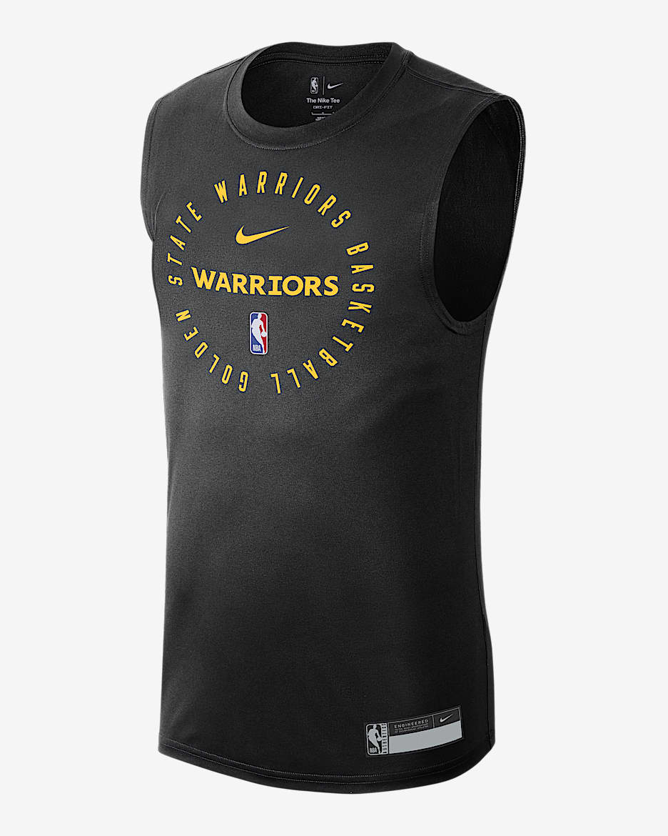 金州勇士队 Nike Dri-FIT NBA 男子速干无袖T恤 - 黑
