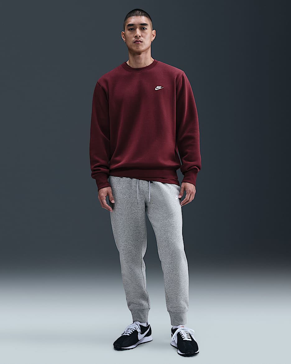 Nike Club 男子加绒长裤 - 调色暗灰/浅烟灰/白色