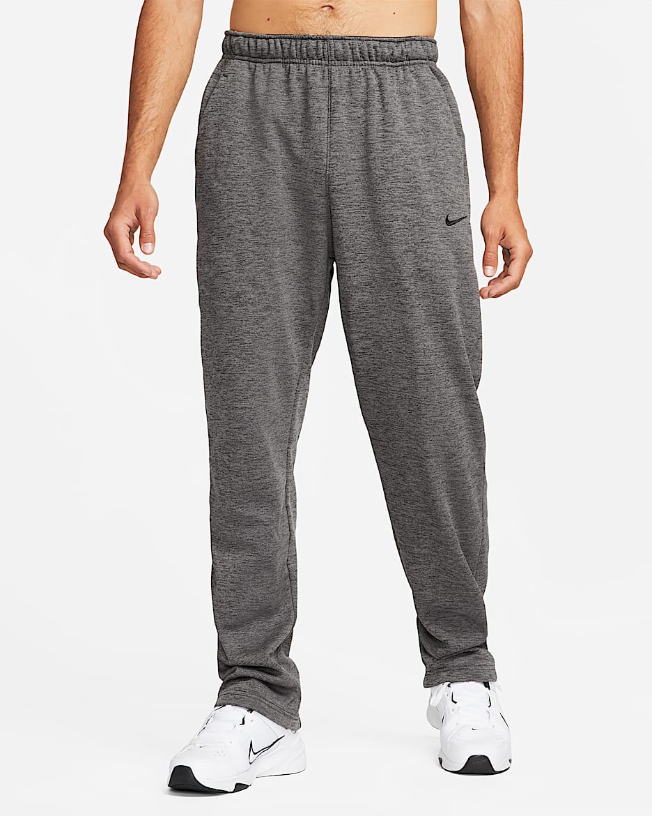 Nike Therma-FIT 男子加绒保暖训练长裤 - 调色炭黑/暗烟灰/黑