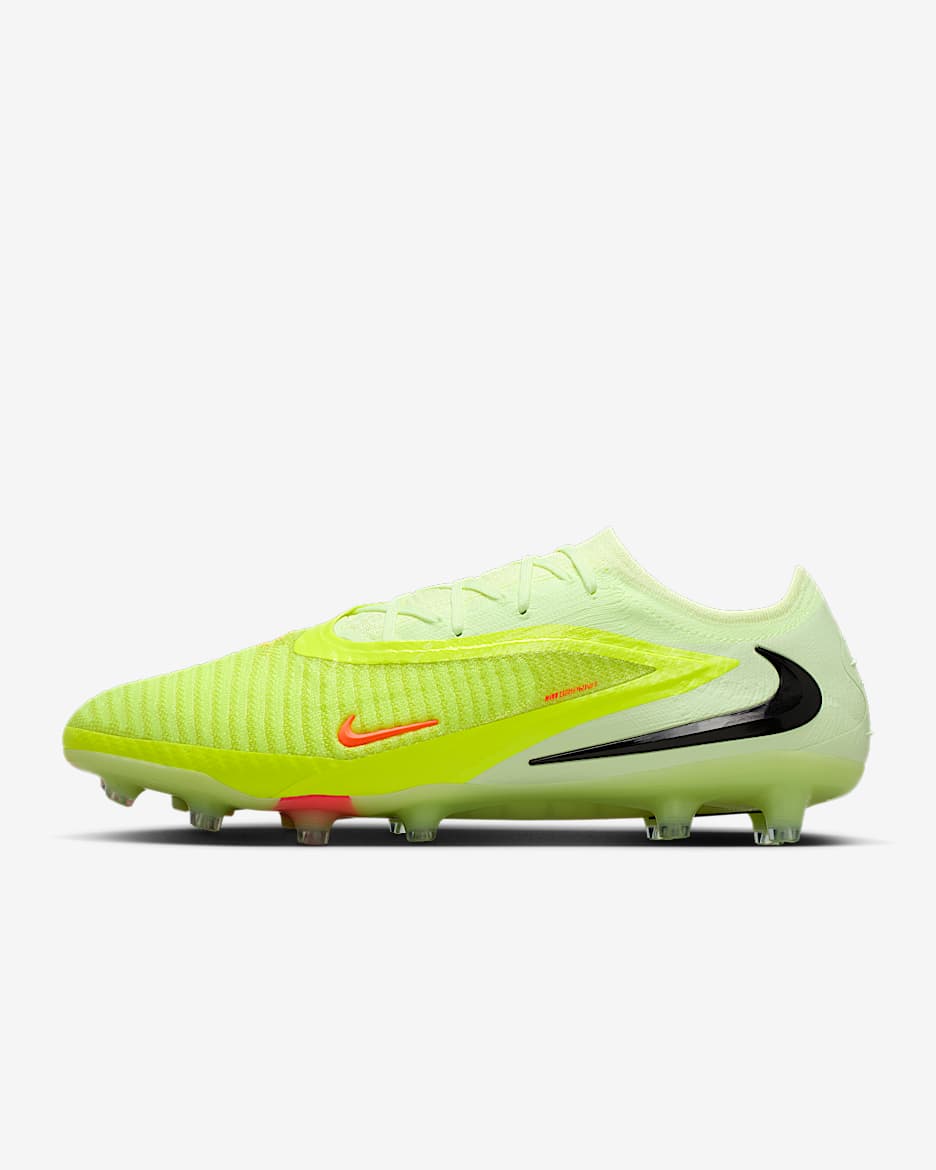 Nike Phantom 6 Low Elite 耐克暗煞系列男/女 AG 人造草地低帮足球鞋 - 橙红/亮石灰色/黑