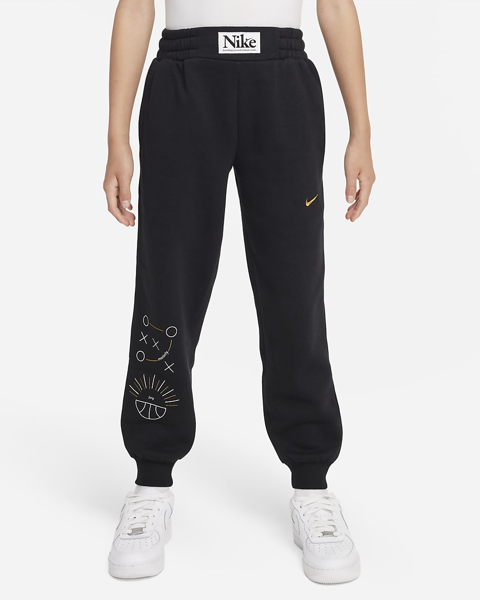 Nike Culture of Basketball 大童加绒篮球长裤 - 黑/古铜色