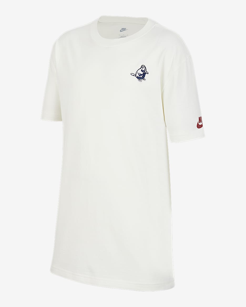 Nike Sportswear 大童宽松复古T恤 - 帆白