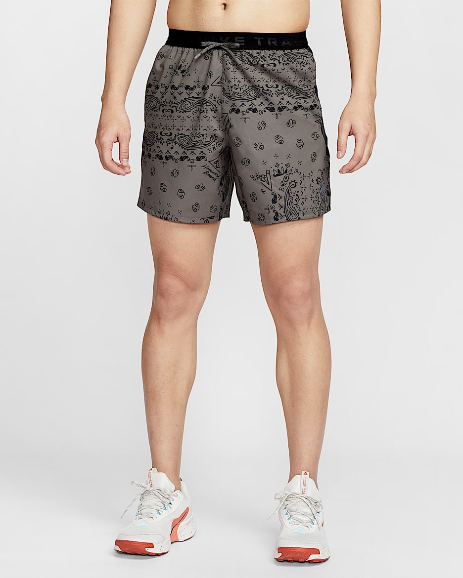 Nike Trail Dri-FIT 男子越野速干跑步短裤（含衬裤） - 洞穴石色/黑/黑