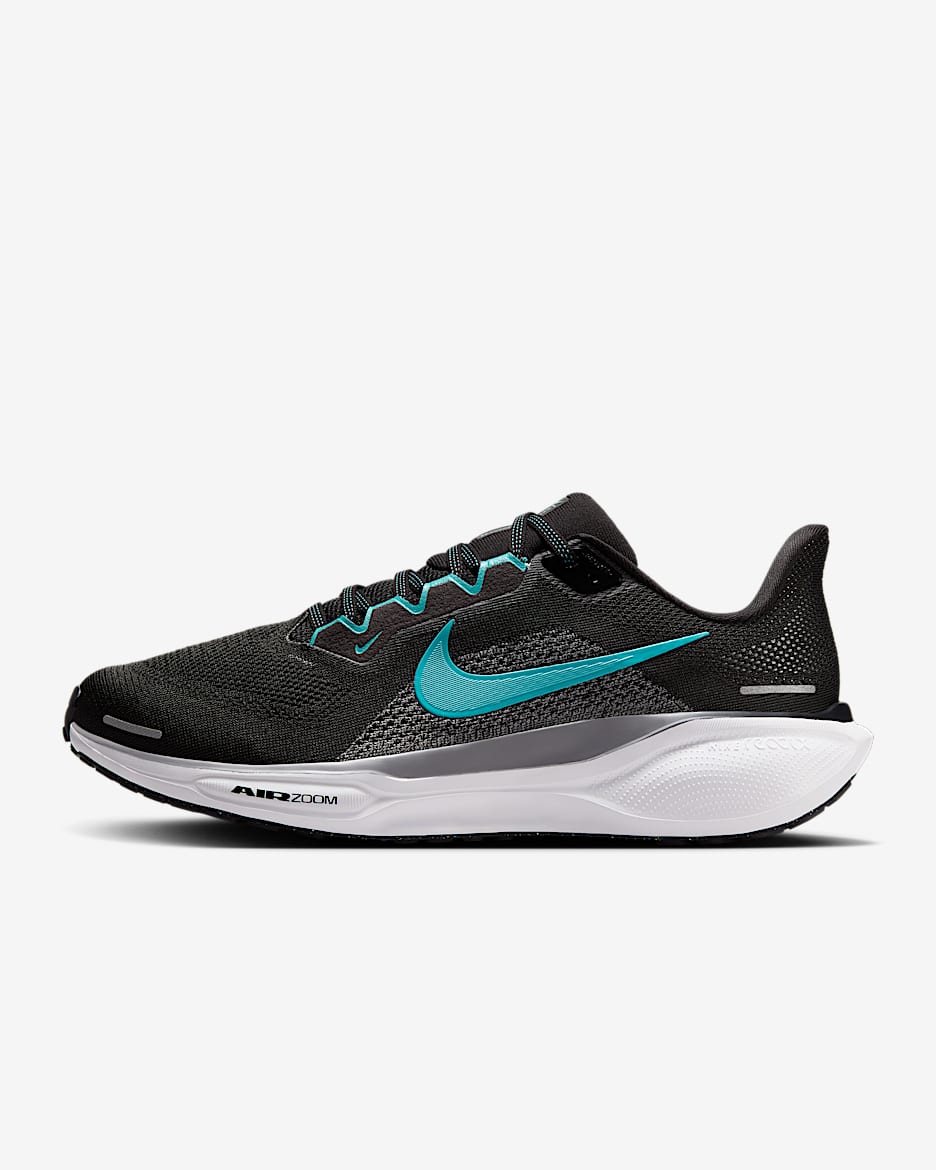 Nike Pegasus 41 耐克飞马男子公路跑步鞋 - 黑/冷灰/白色/仙人掌绿