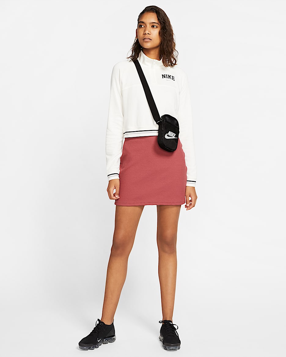 Nike Heritage 斜挎包 - 黑/黑/白色