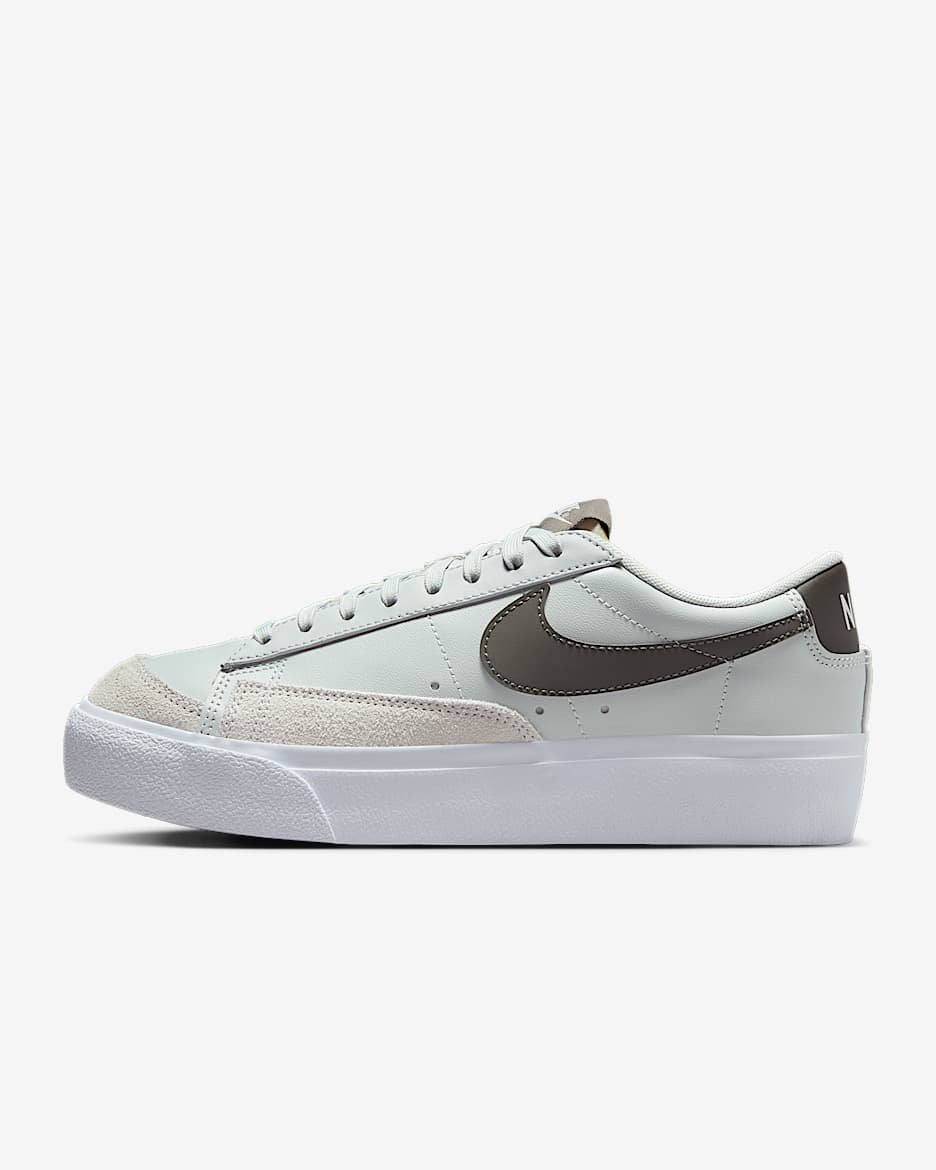 Nike Blazer Low Platform 女子厚底运动鞋 - 尘光子色/白色/黑/洞穴石色