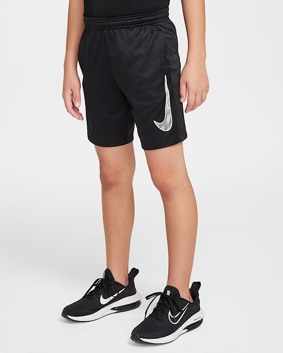 Nike Trophy23 Dri-FIT 大童速干短裤 - 黑/黑/白色