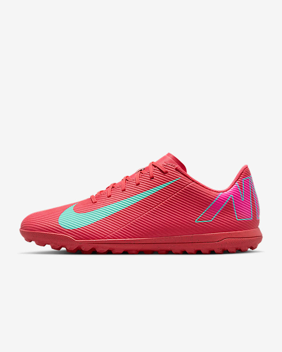 Nike Mercurial Vapor 16 Club 耐克刺客系列人造场地低帮足球鞋 - 余烬红/极光绿