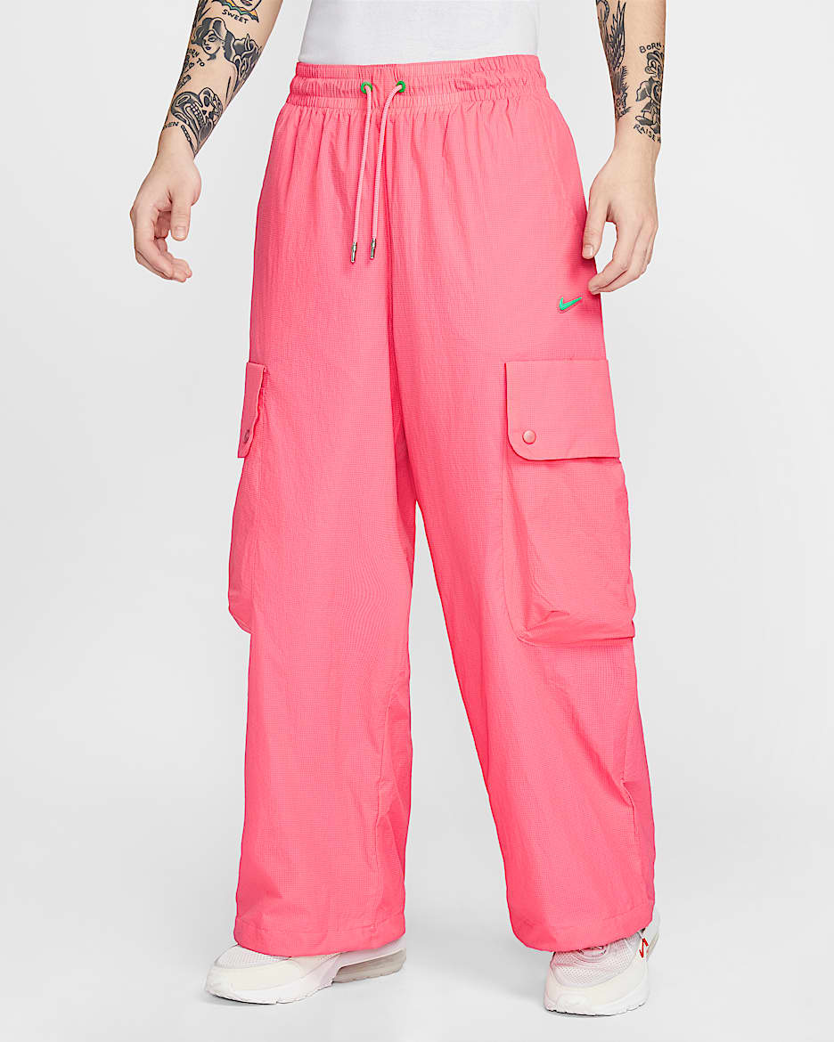 Nike Project F.R.O.G. Transparent 男子工装长裤 - 亚紫粉/惊喜绿/白色/惊喜绿