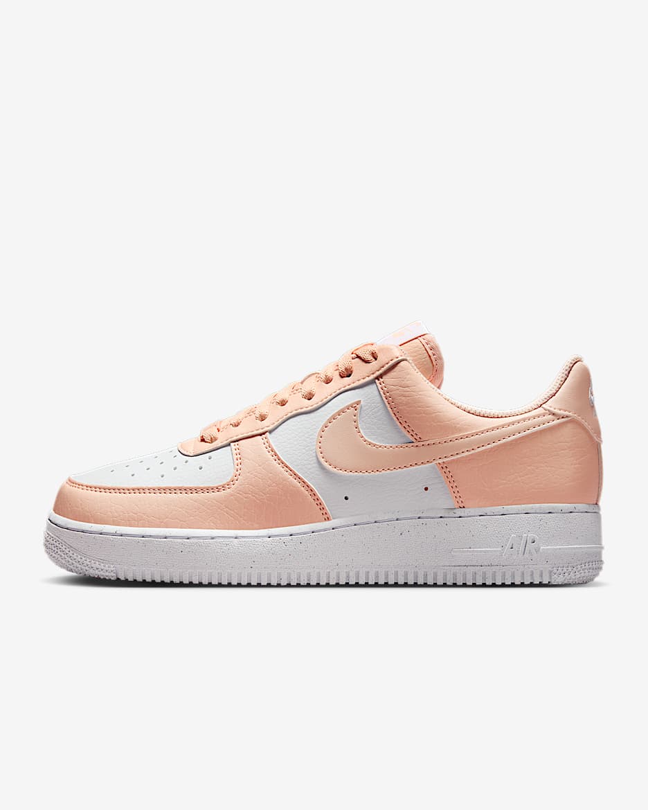 Nike Air Force 1 '07 Next Nature 女子空军一号运动鞋 - 白色/白色/水洗珊瑚红