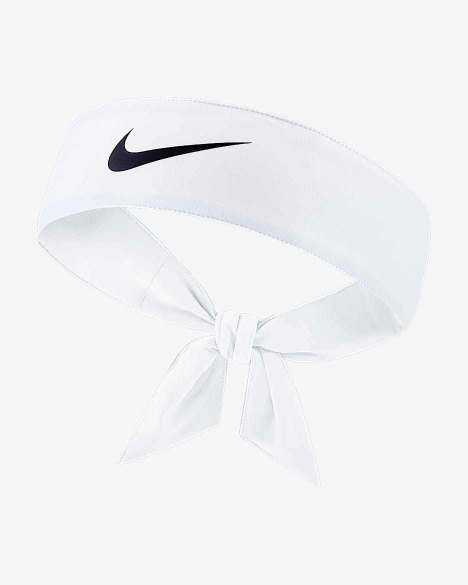 NikeCourt 速干网球头带（1 条） - 白色/黑