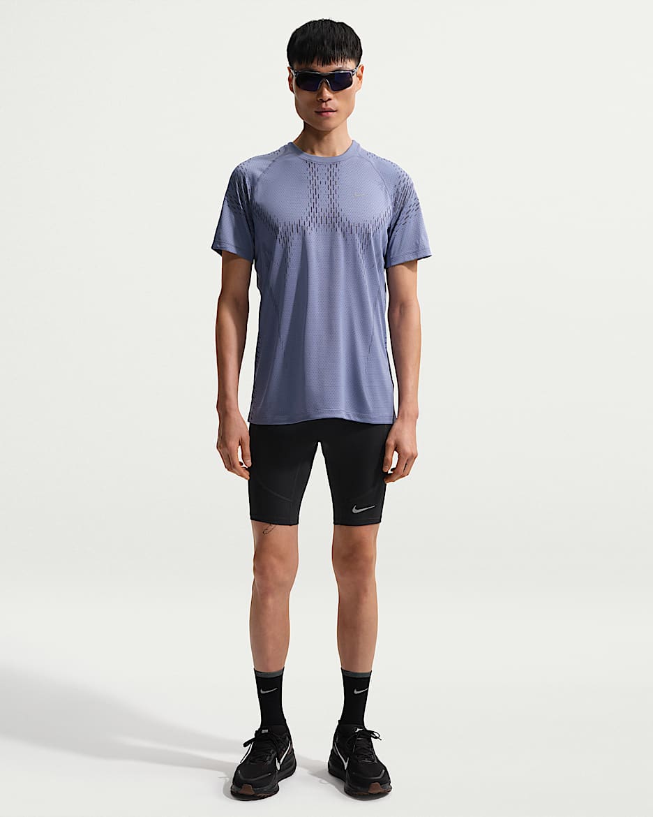 Nike Stride Dri-FIT 男子速干跑步紧身短裤 - 黑