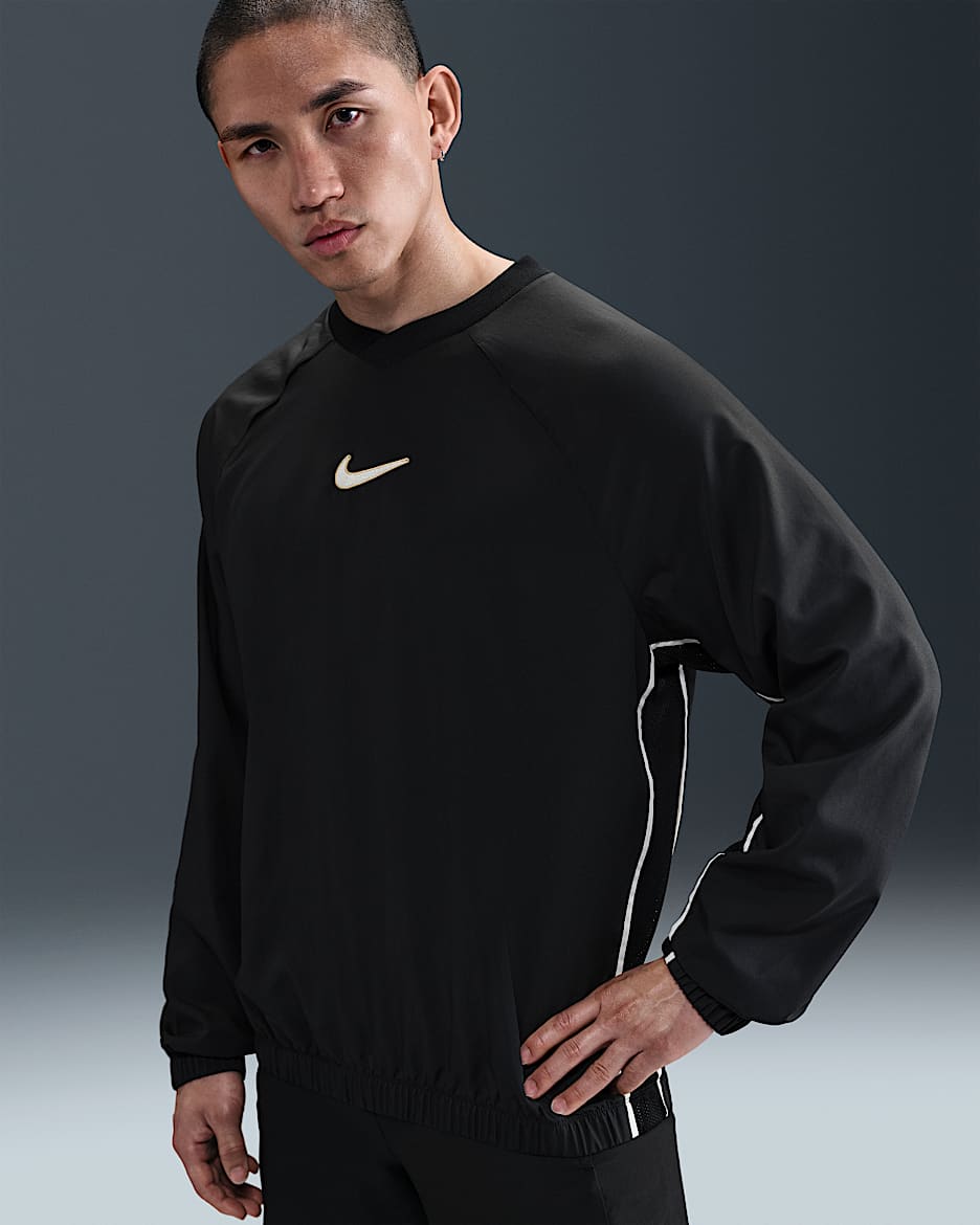 Nike Academy+ Dri-FIT 男子速干足球上衣 - 黑/黑/淡象牙白/淡象牙白