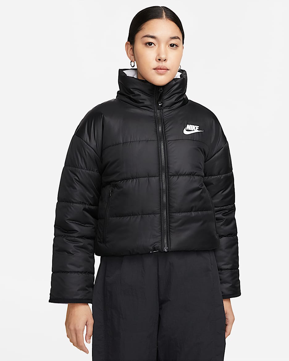 Nike Sportswear Therma-FIT Repel 女子双面穿夹克 - 黑/白色/黑/白色