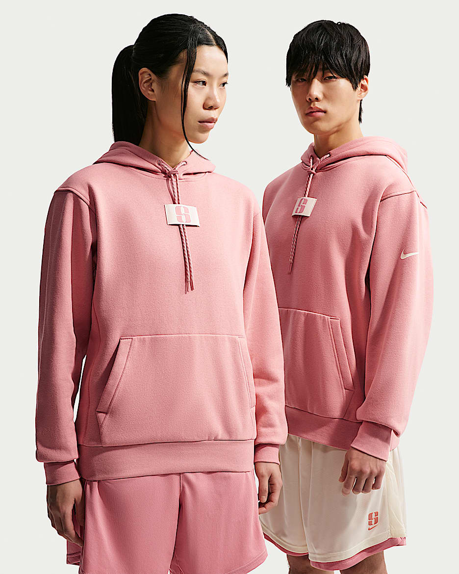 Sabrina 萨布丽娜女子加绒篮球连帽衫 - 星尘红/椰奶色/椰奶色/石膏色