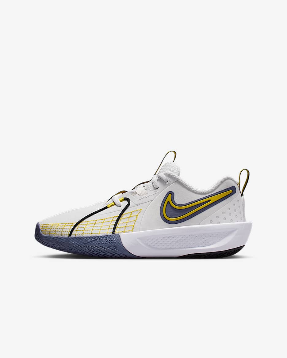 Nike G.T. Cut 3 SE 大童篮球鞋 - 山峰白/浅碳色/黑/亮黄