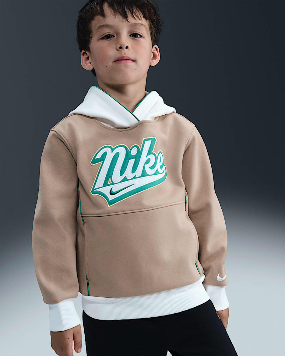 Nike.Net 幼童加绒套头连帽衫 - 麻黄