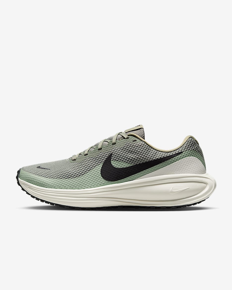 Nike Revolution 8 男子公路跑步鞋 - 浅军绿/地平线绿/幻影灰白/黑