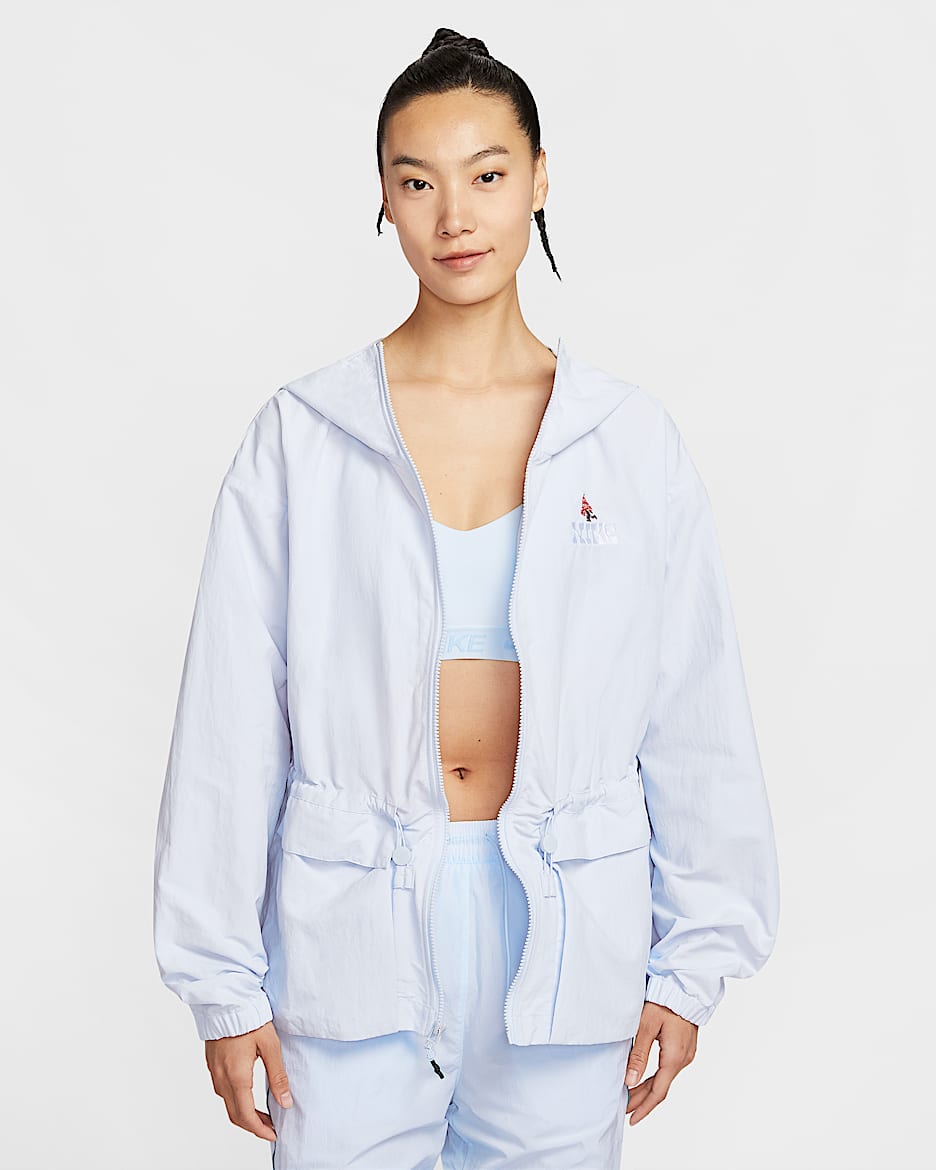 Nike Sportswear 夏日轻醒系列女子拒水梭织夹克防晒衣 - 足球灰