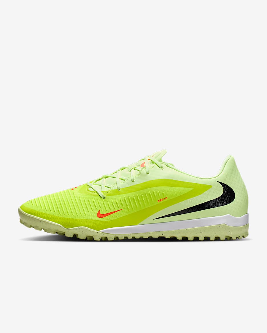 Nike Phantom 6 Low Academy 耐克暗煞系列男/女 TF 人造场地低帮足球鞋 - 橙红/亮石灰色/黑