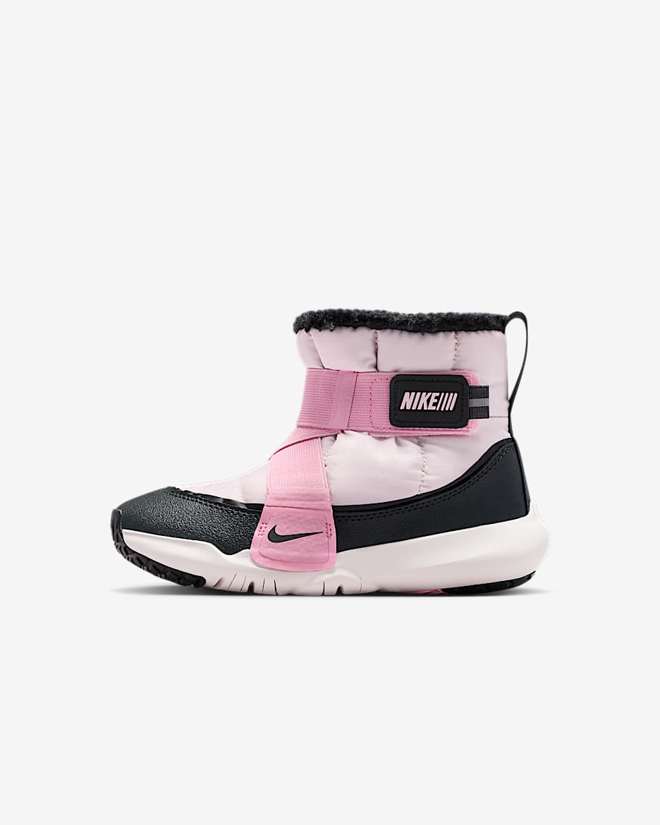 Nike Flex Advance 耐克小飞碟幼童易穿脱运动靴 - 珍珠粉/中柔粉/黑/煤黑