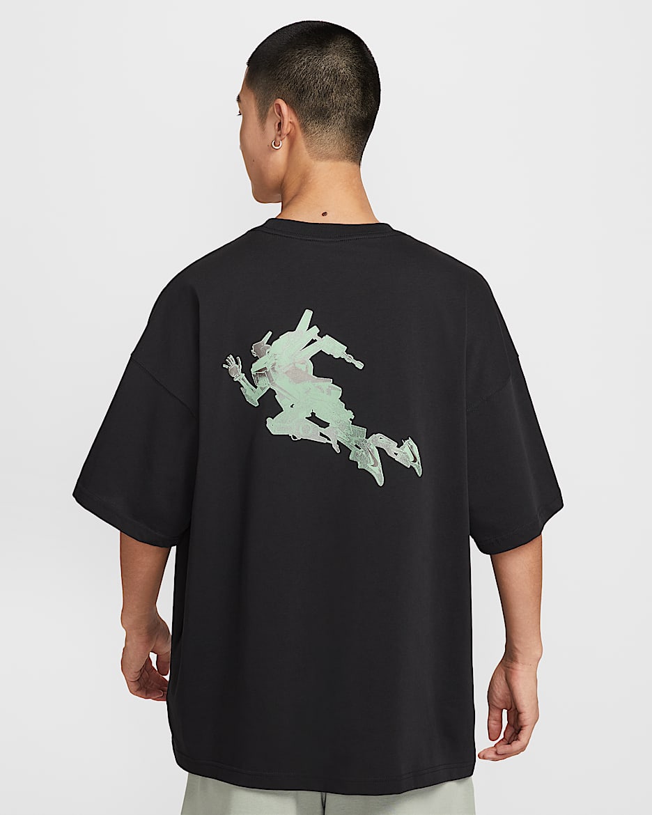Nike Sportswear 男子 Oversize 风T恤 - 黑/泡沫薄荷绿/黑