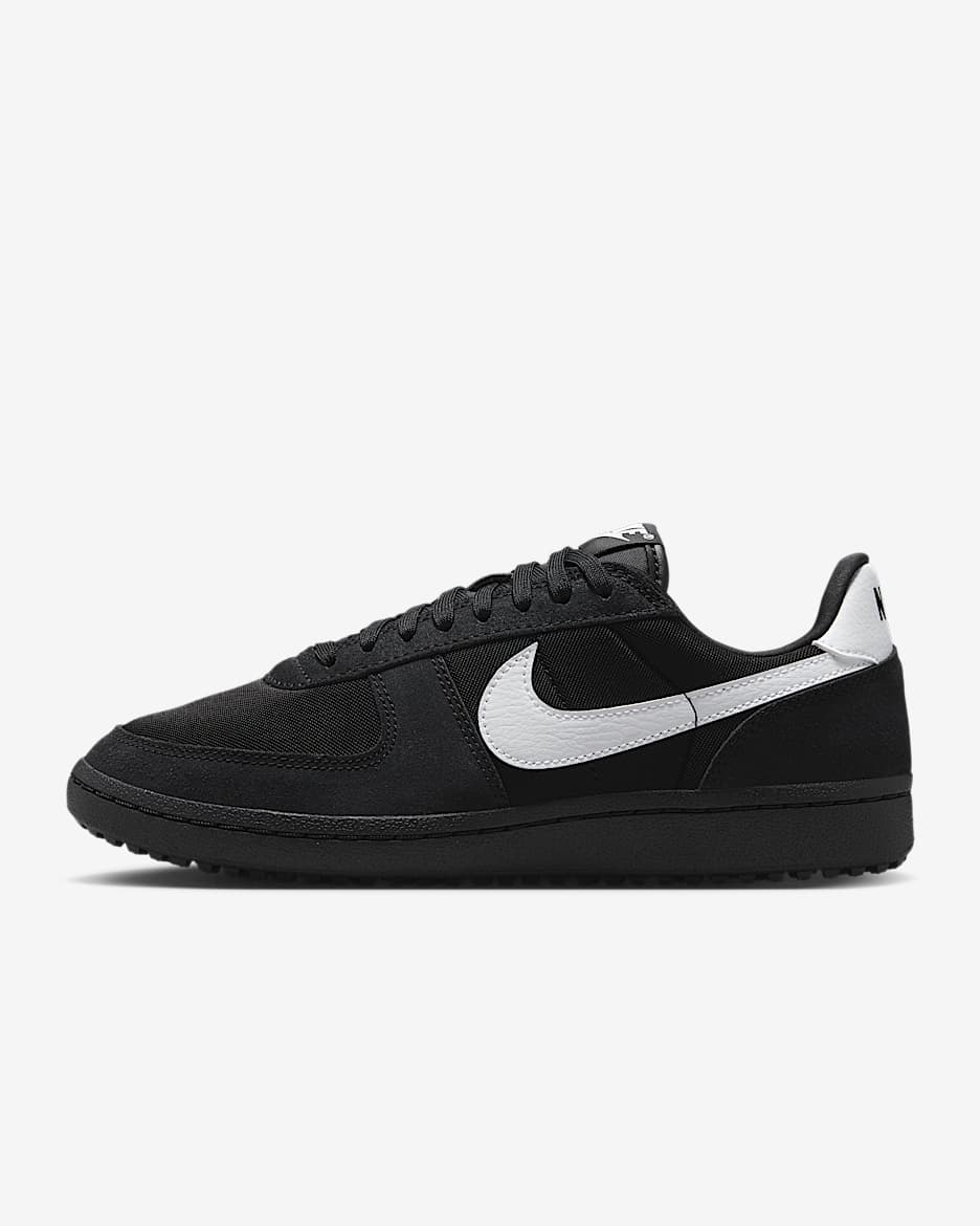 Nike Field General 女子薄底运动鞋 - 黑/黑/白色