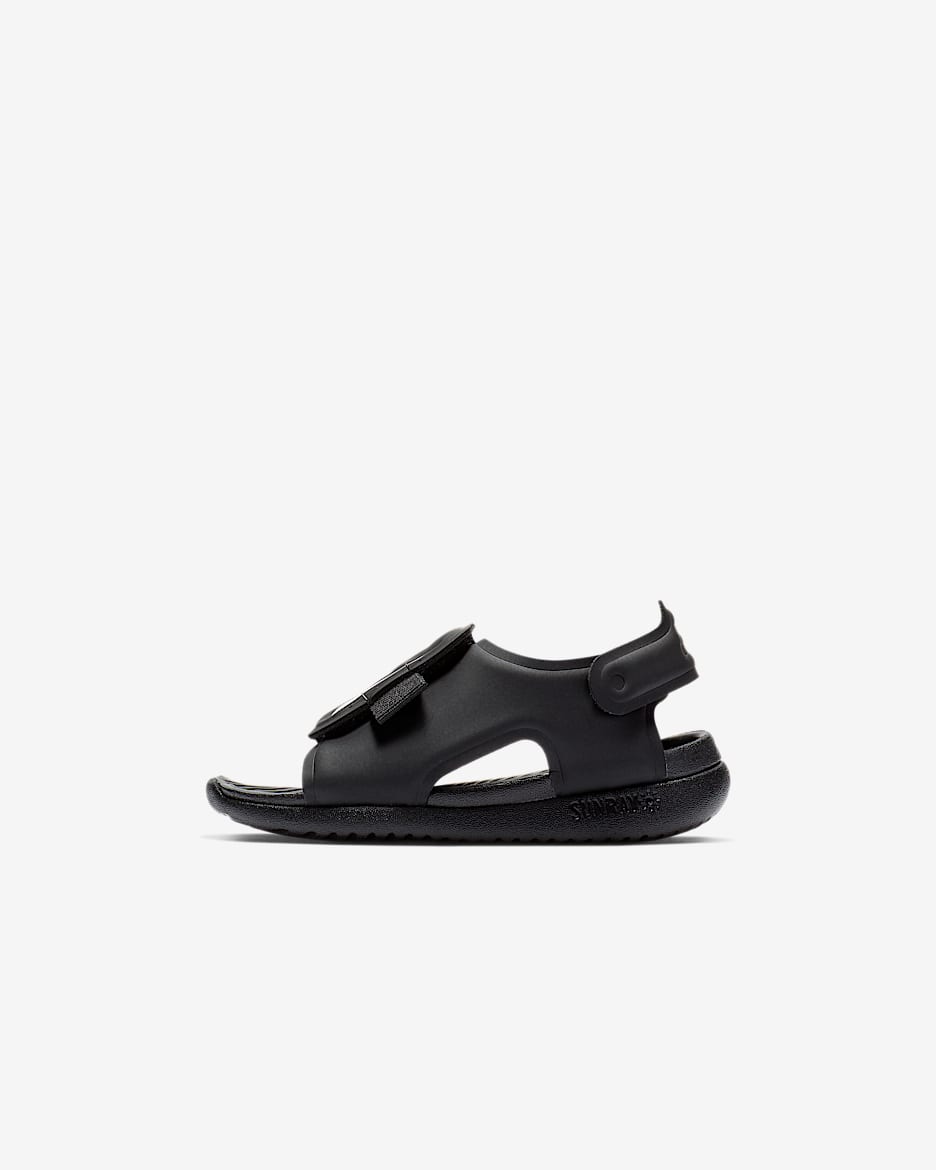 Nike Sunray Adjust 5 (TD) 婴童凉鞋 - 黑/白色