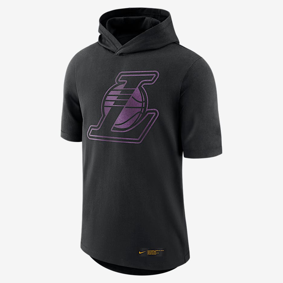 洛杉矶湖人队 Nike NBA 男子连帽T恤 - 黑