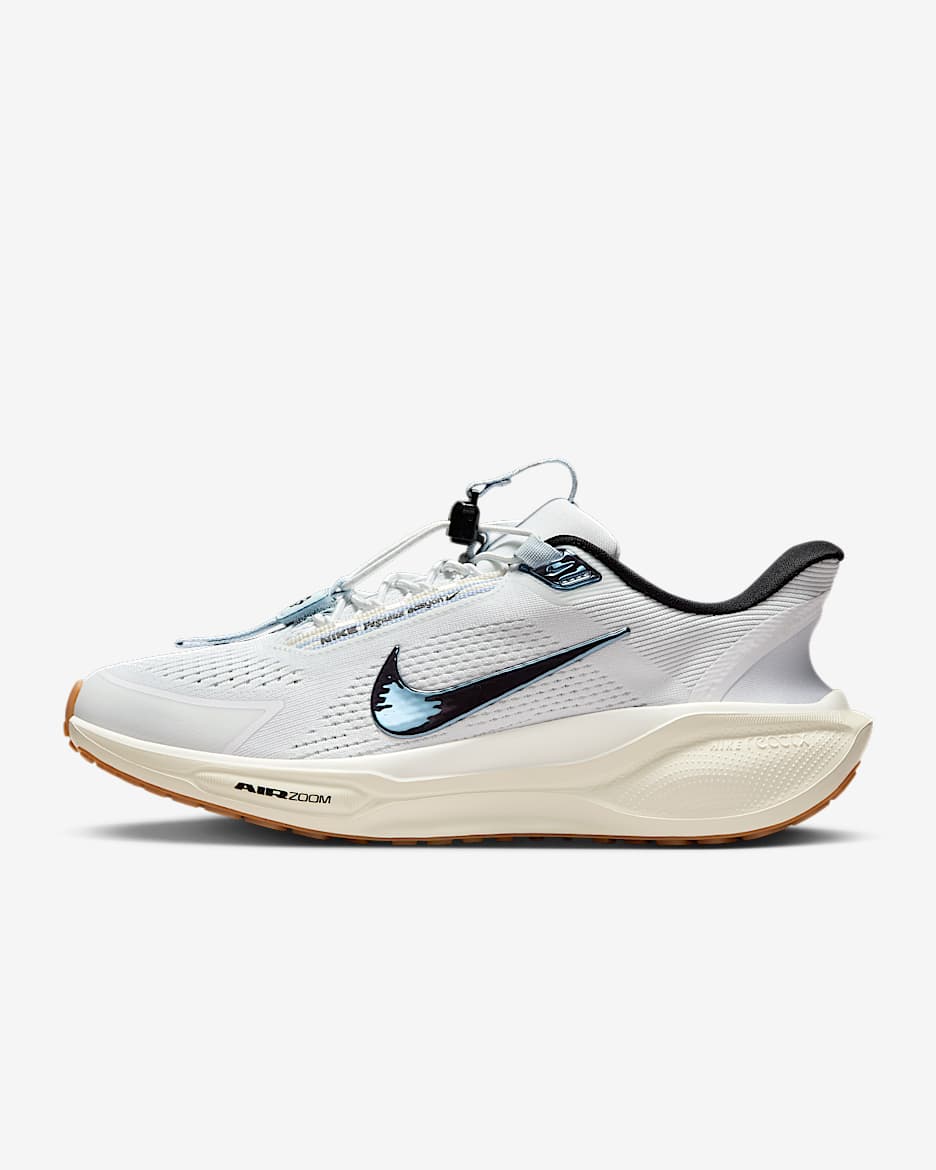 Nike Pegasus EasyOn 耐克飞马女子公路跑步鞋 - 白色/帆白/黑/紫蓝