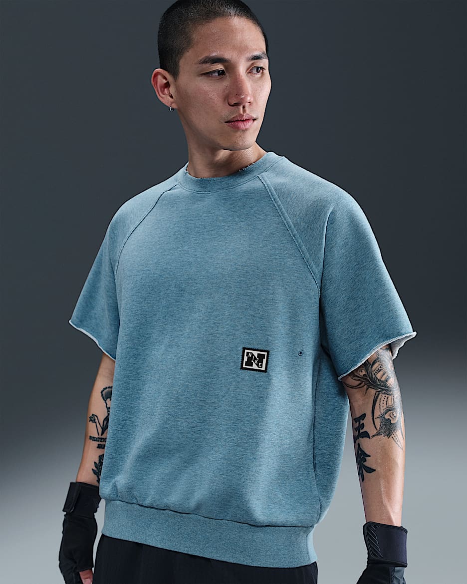 Nike Heritage Dri-FIT 男子速干针织短袖训练上衣 - 烟灰蓝/调色/烟灰蓝/烟灰蓝