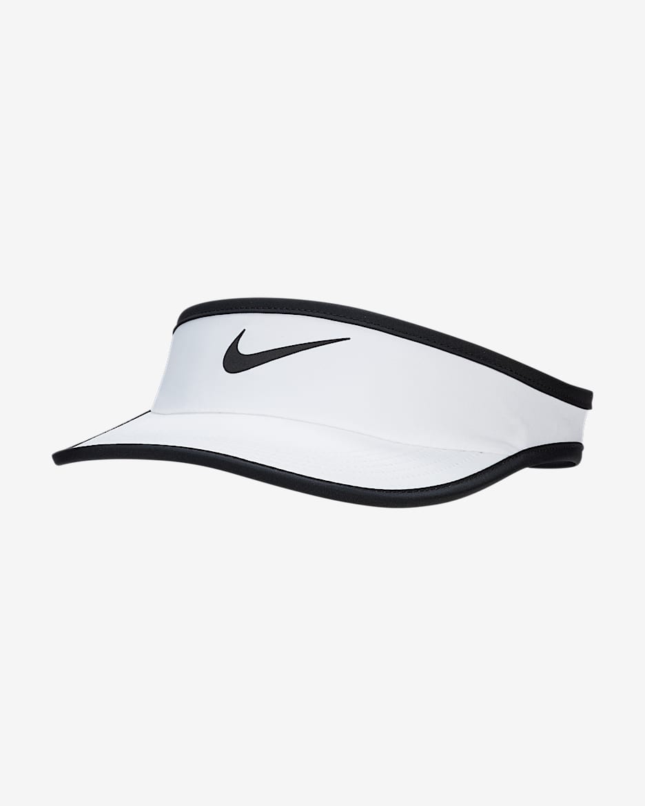 Nike Dri-FIT Ace Swoosh 大童速干遮阳帽 - 白色/黑/黑