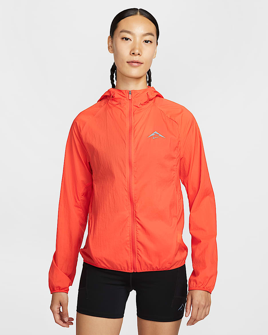 Nike Trail Repel 女子拒水越野跑步夹克 - 热情红/珍珠白/黑