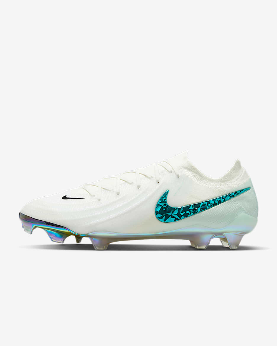 Nike Phantom GX 2 Elite LV8 耐克暗煞系列男子天然硬质草地低帮足球鞋 - 白色/多色
