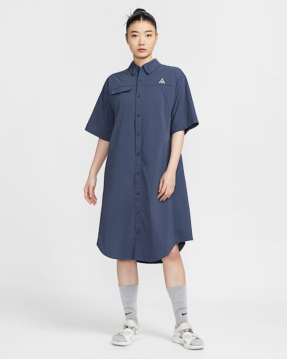 Nike ACG "Orb Weaver" Dri-FIT ADV 女子防晒速干连衣裙 - 闪电蓝/绣球花紫/山峰白