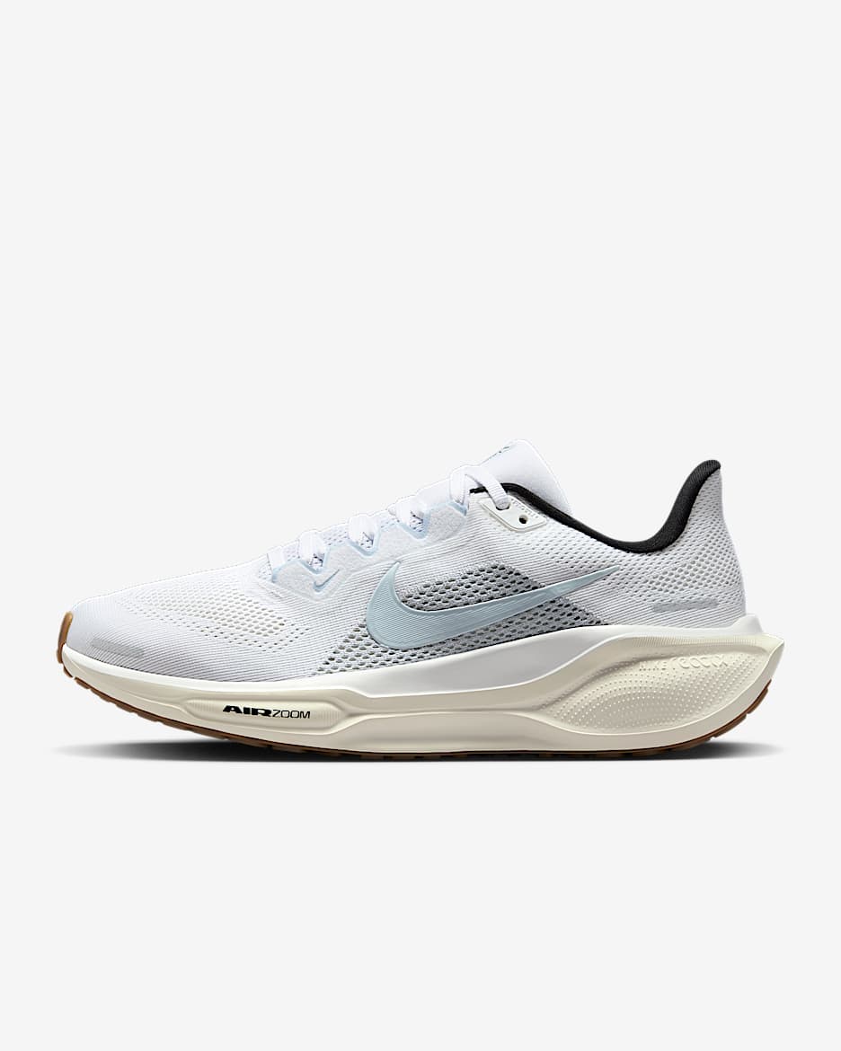 Nike Pegasus 41 耐克飞马女子公路跑步鞋 - 白色/帆白/金属银/紫蓝