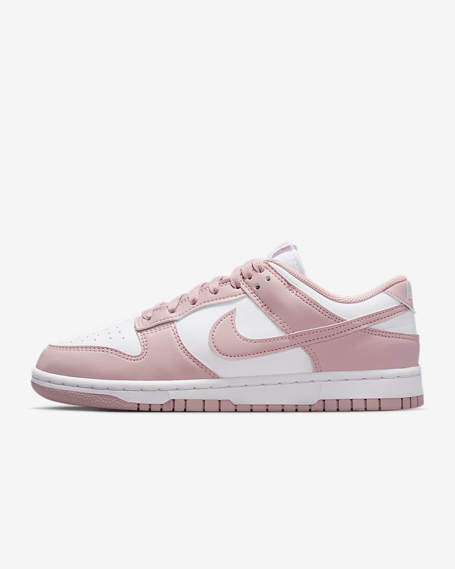 Nike Dunk Low 女子运动鞋 - 白色/白色/微粒玫瑰红