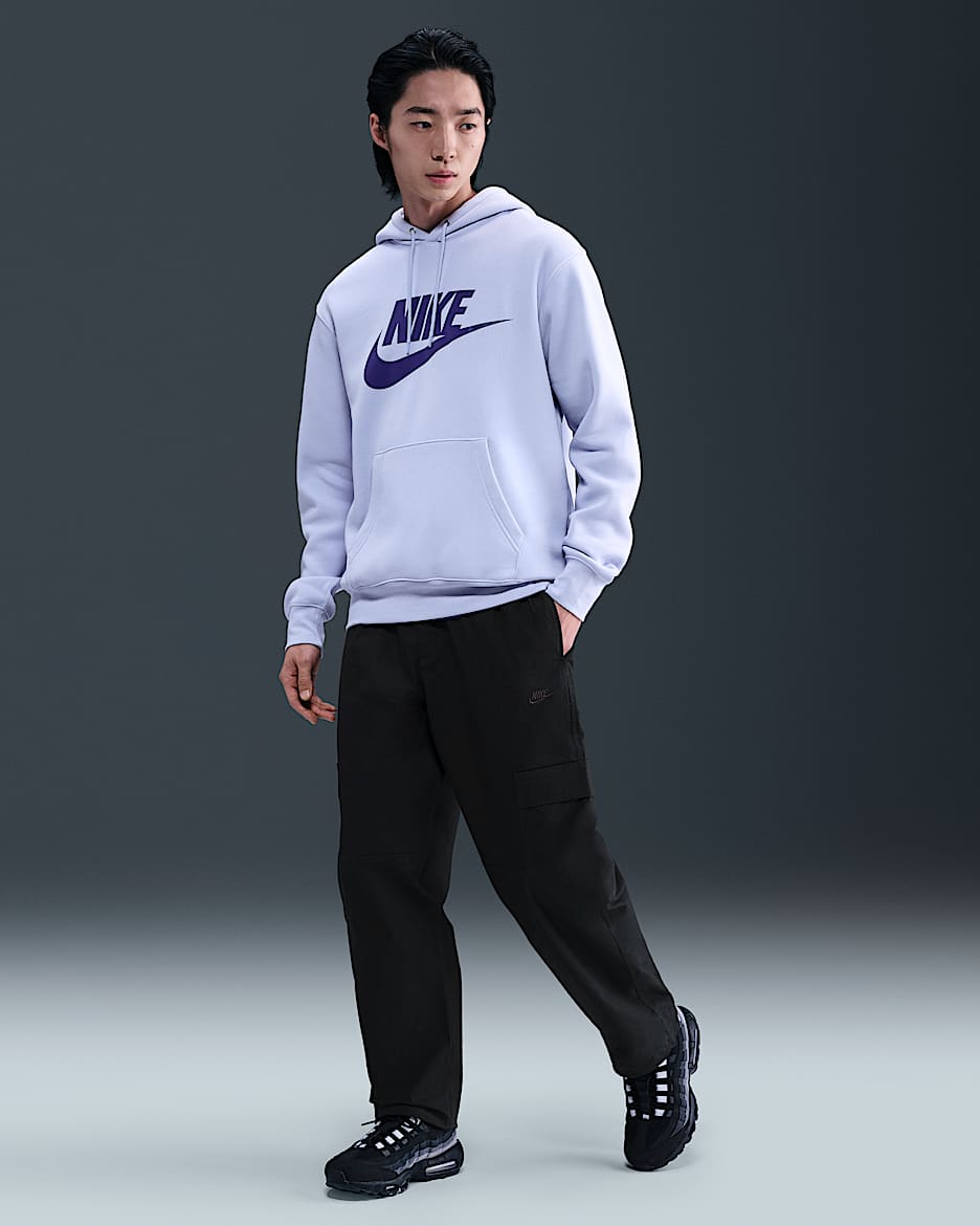 Nike Sportswear Club 男子梭织工装长裤 - 黑/黑