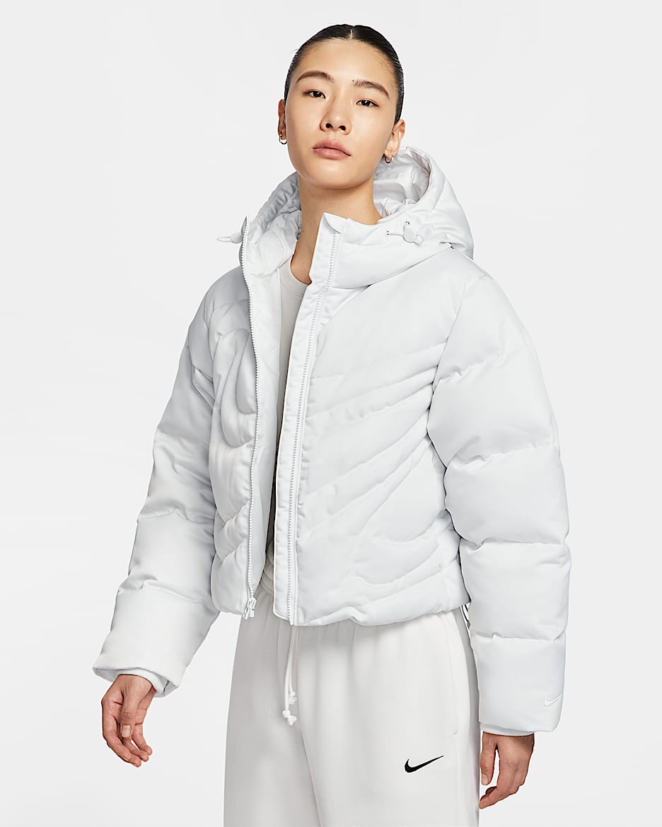 Nike Sportswear Swoosh Series 耐克暖钩羽绒服系列 Therma-FIT 女子 Oversize 风羽绒夹克 - 山峰白/山峰白