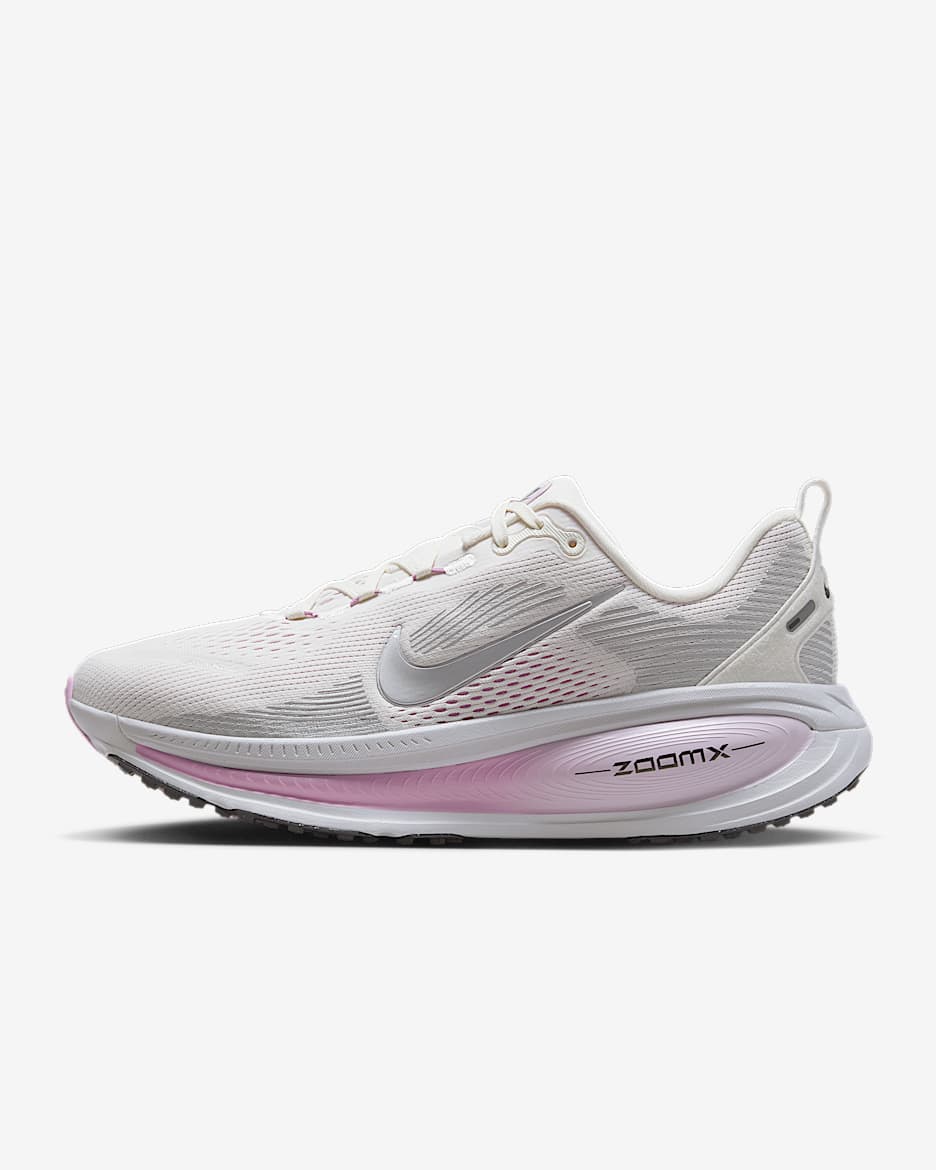 Nike Vomero 18 耐克迈柔女子公路跑步鞋 - 帆白/粉紫/张扬粉/金属银