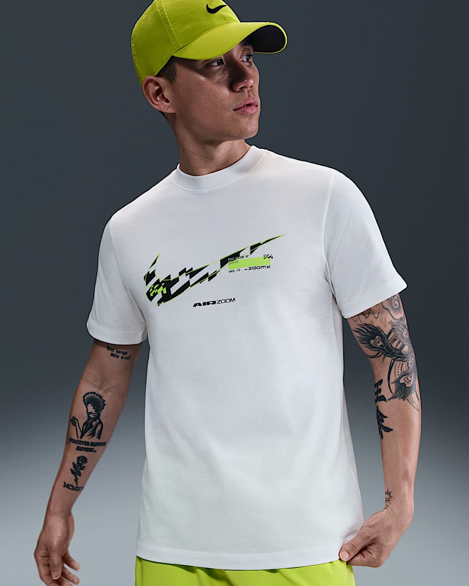 Nike 男子跑步T恤 - 白色