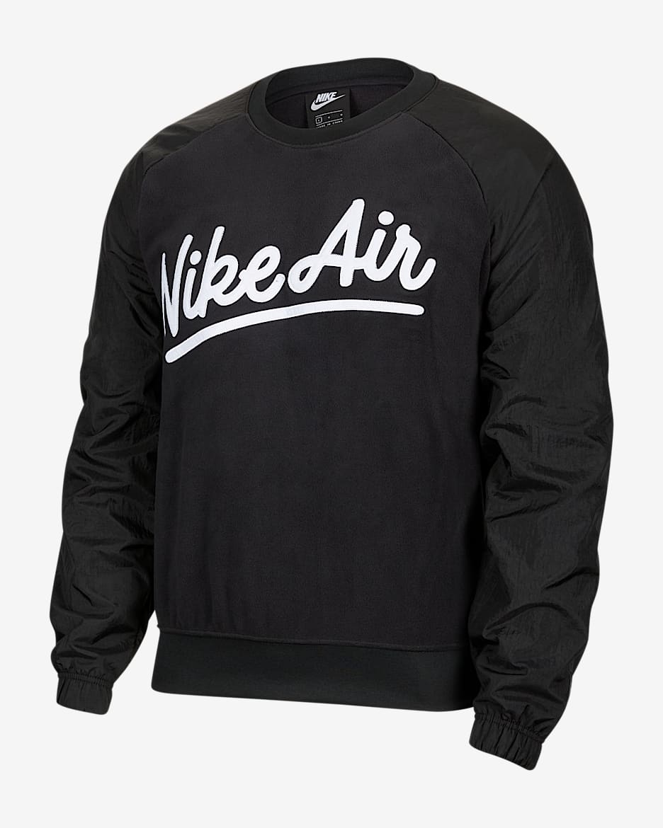 Nike Air 男子圆领上衣 - 黑/黑/白色/黑