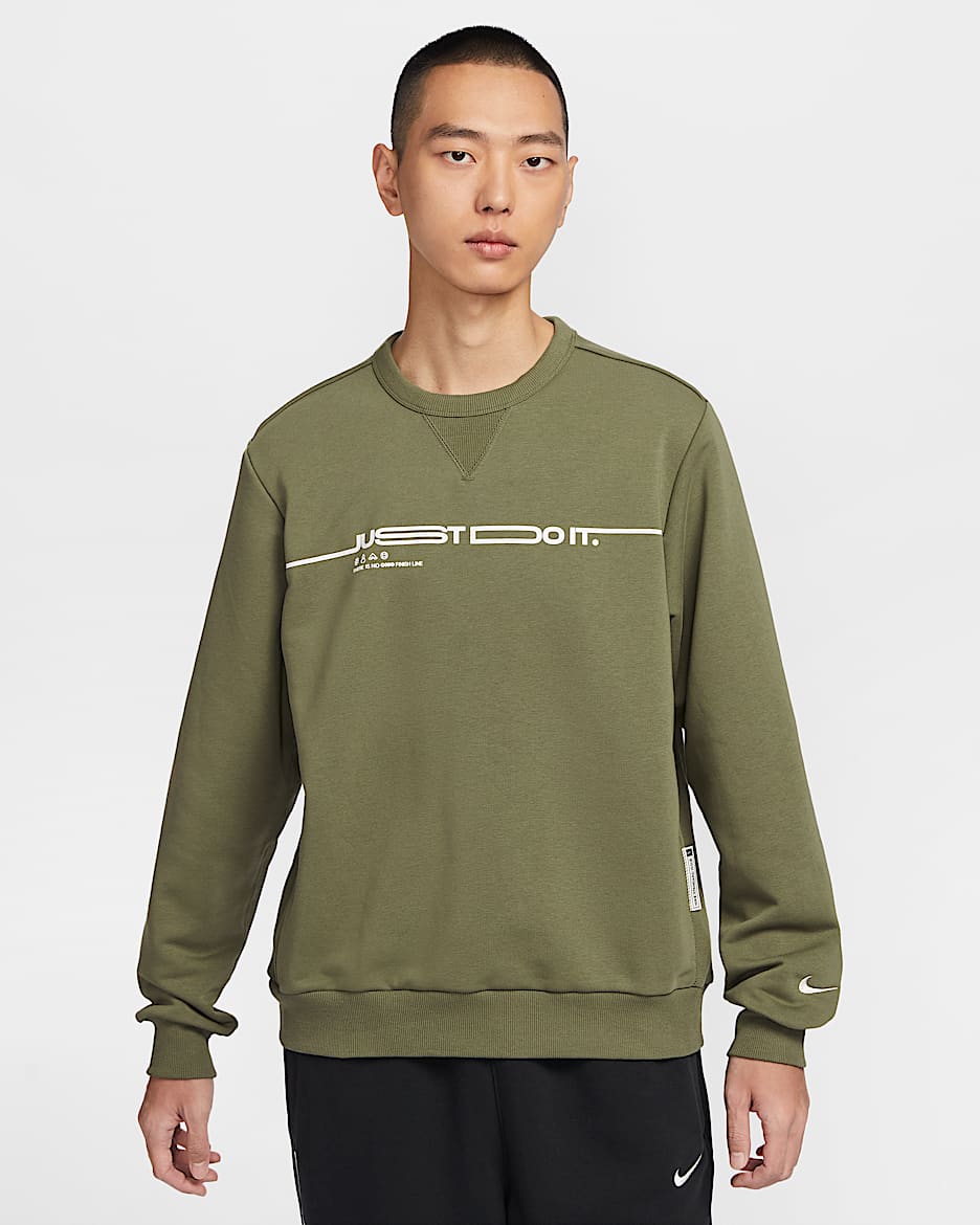 Nike Standard Issue CNY 耐克灵蛇迎新系列李弘权同款 Dri-FIT 男子速干篮球圆领运动衫 - 中橄榄绿