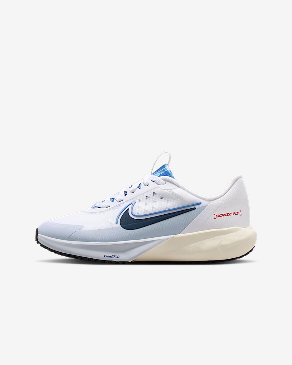 Nike Sonic Fly 耐克超音速号大童跑步鞋 - 白色/珍珠灰/幻影/深藏青